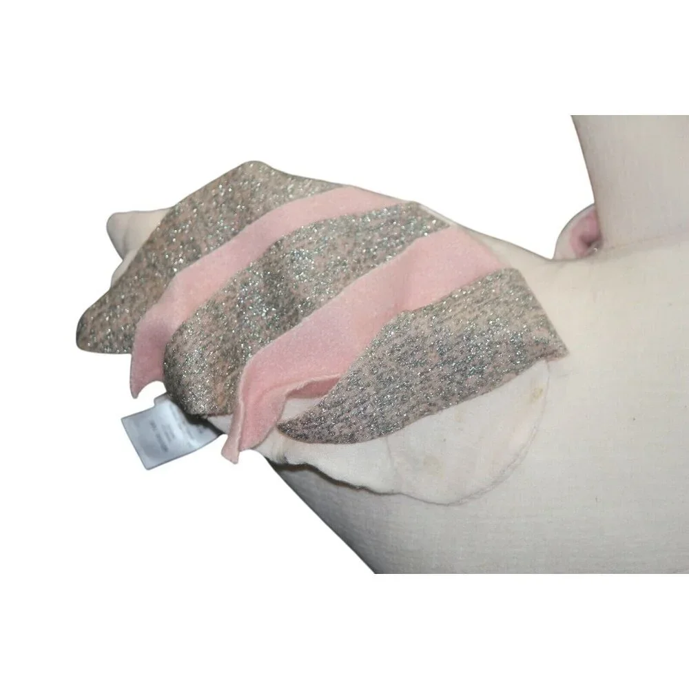 Pier 1 Imports Swan‎ Pillow With Pink Silver Glitter Wings 14